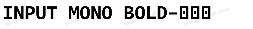 INPUT MONO BOLD字体转换
